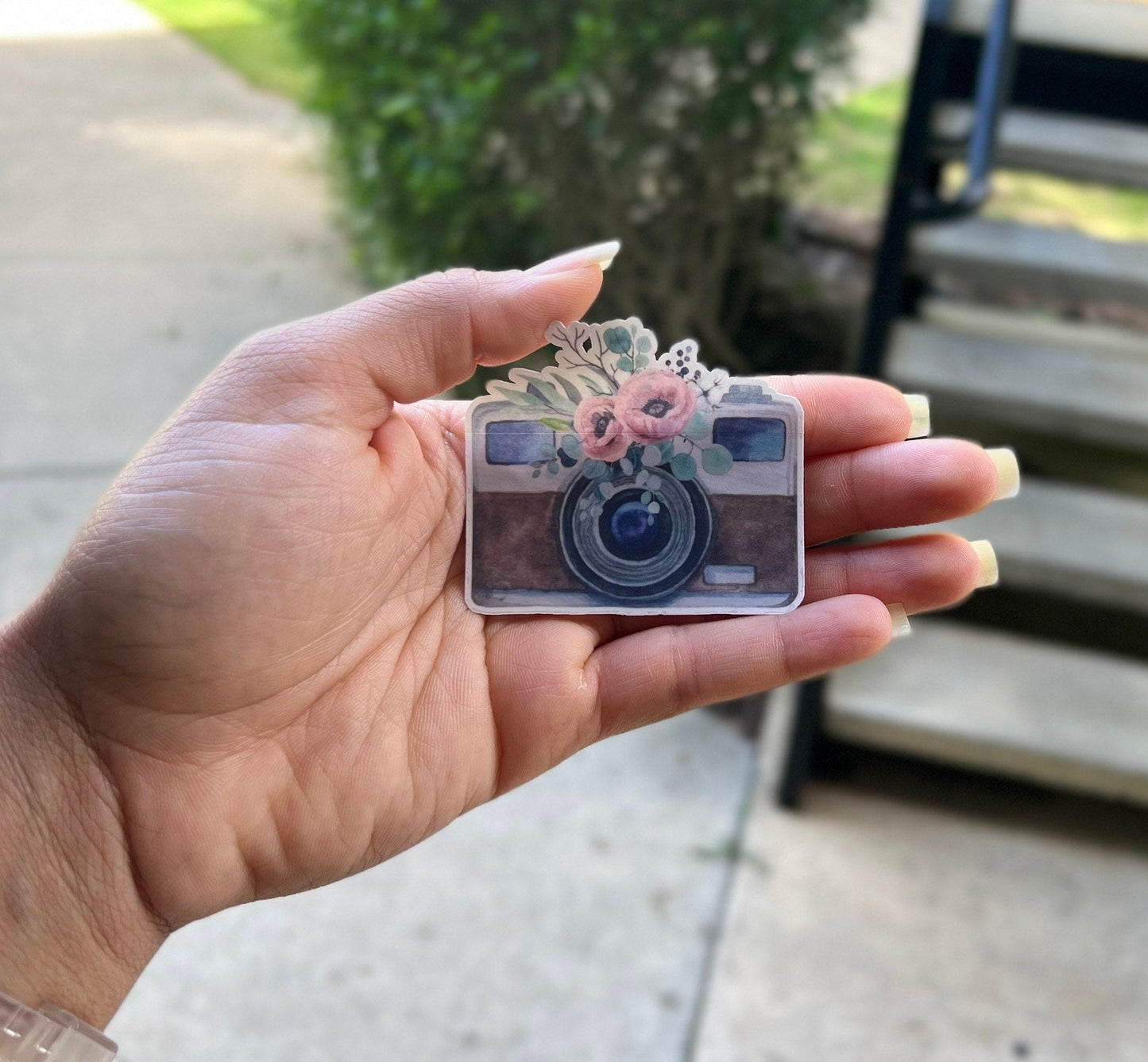 Floral Vintage Camera Sticker V1