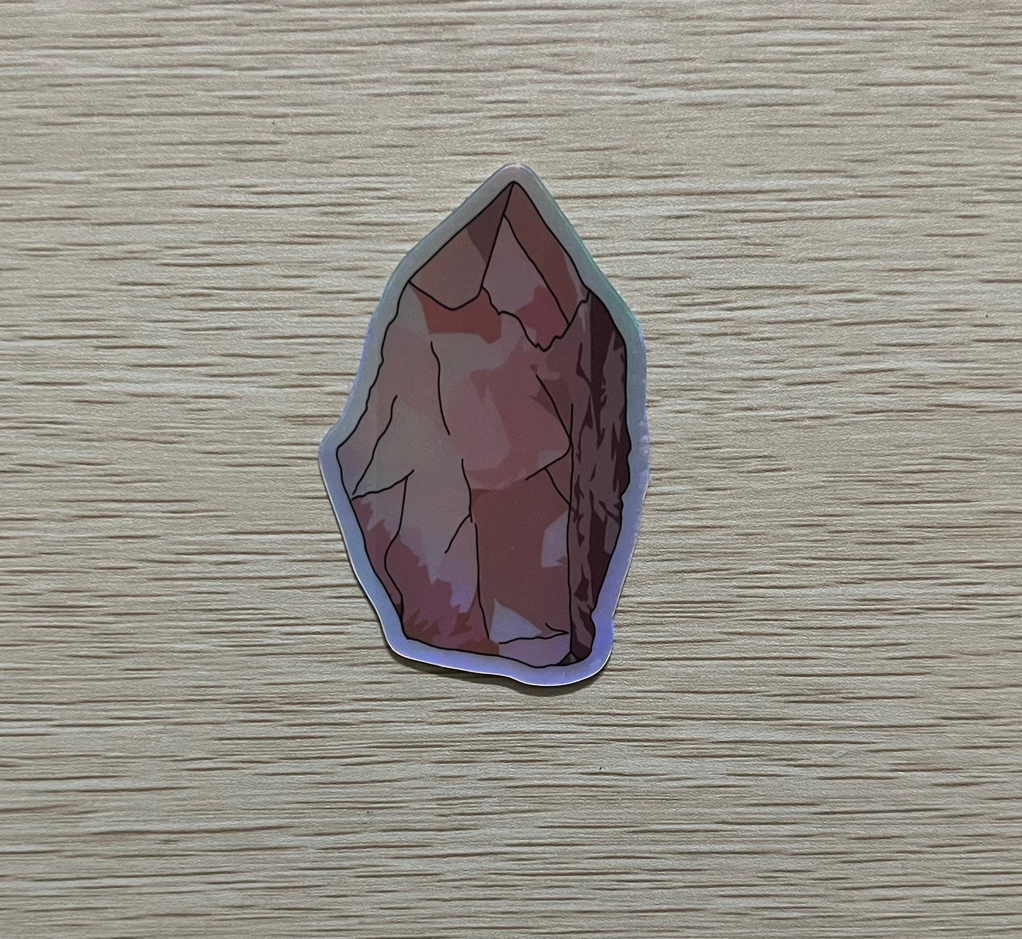 Holographic Rose Quartz Sticker