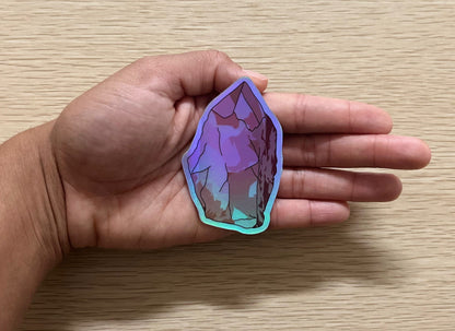 Holographic Rose Quartz Sticker