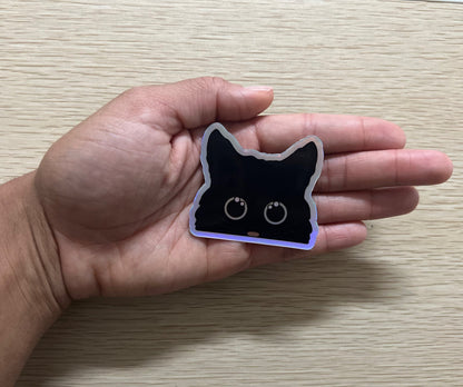 Holographic Black Cat Sticker