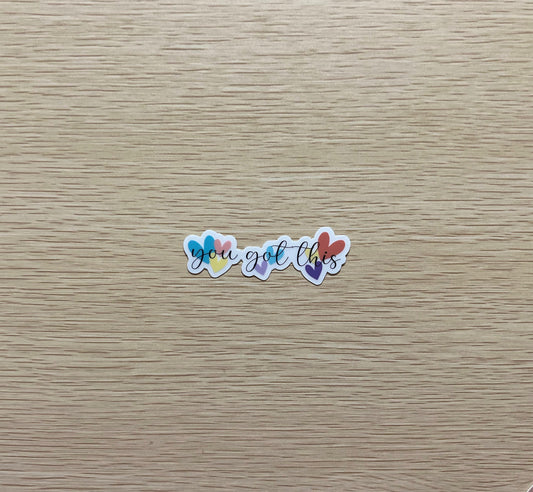 Transparent You Got This Heart Sticker