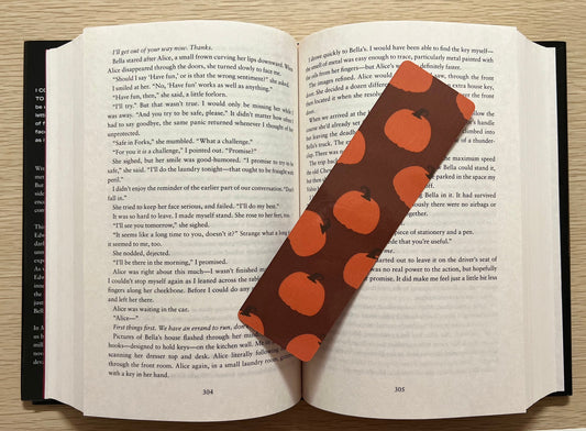 Double Sided Pumpkin Bookmark