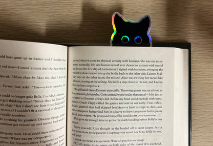 Holographic Black Cat Bookmark