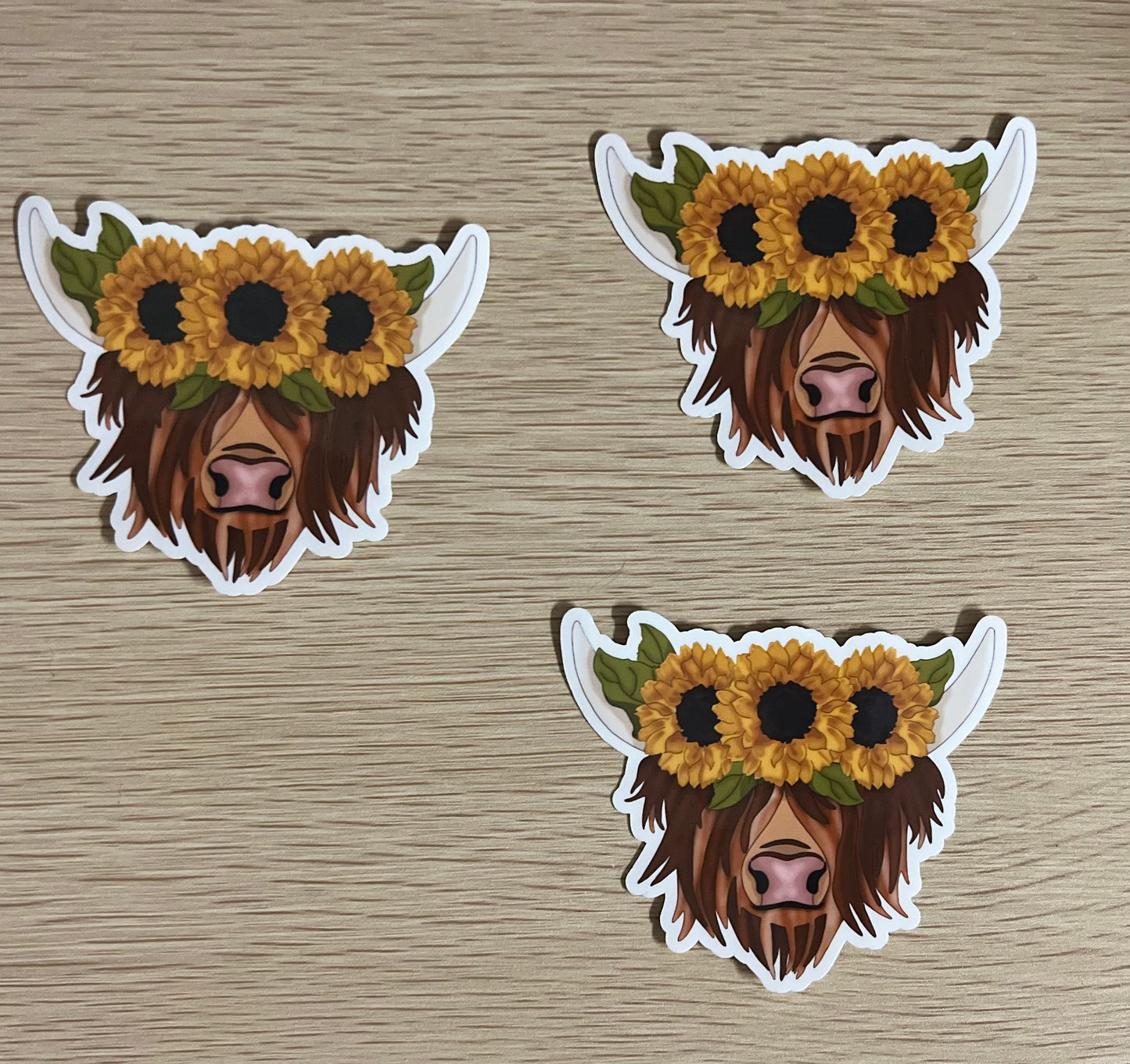 Sunflower Cow Sticker