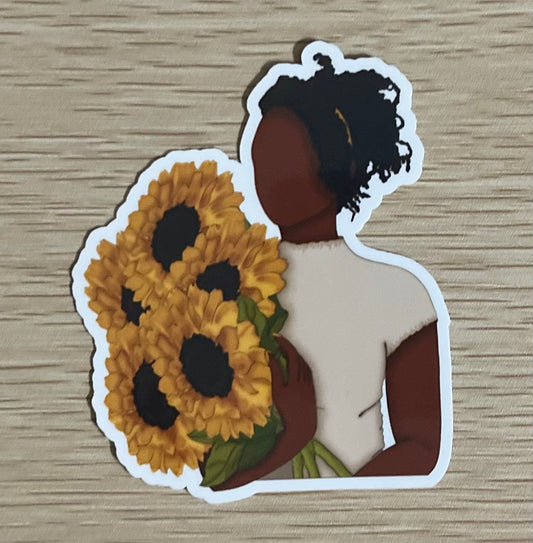 Sunflower Girl Sticker