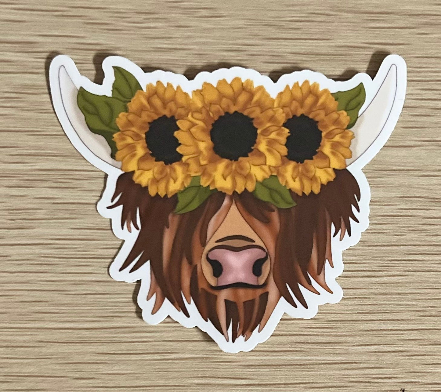 Sunflower Cow Sticker