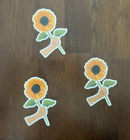 Sunflower Hand Sticker