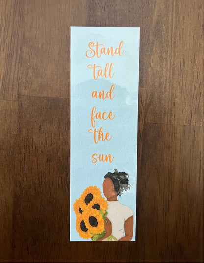 Sunflower Girl Bookmark