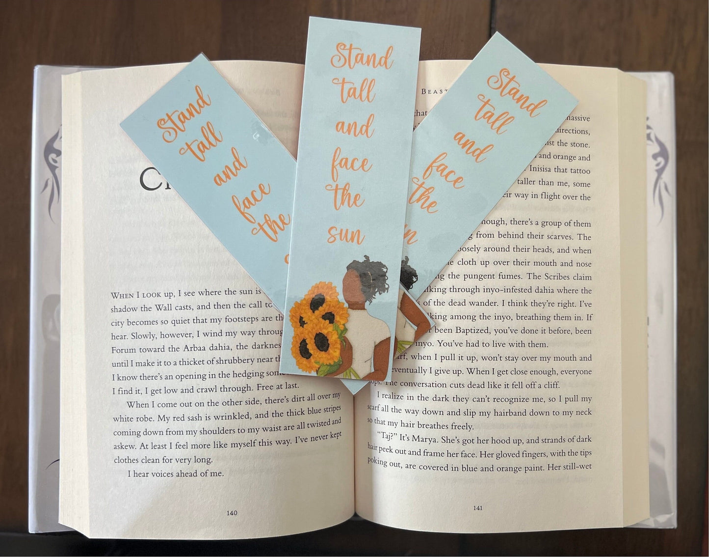 Sunflower Girl Bookmark