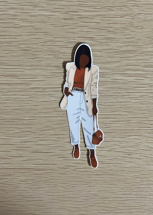 Fall Fashion Girl Sticker