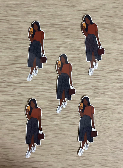 Cute Black Girl Sticker