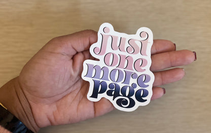 Just One More Page Sticker