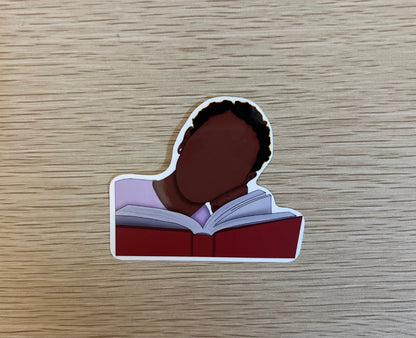 Reading Girl Sticker