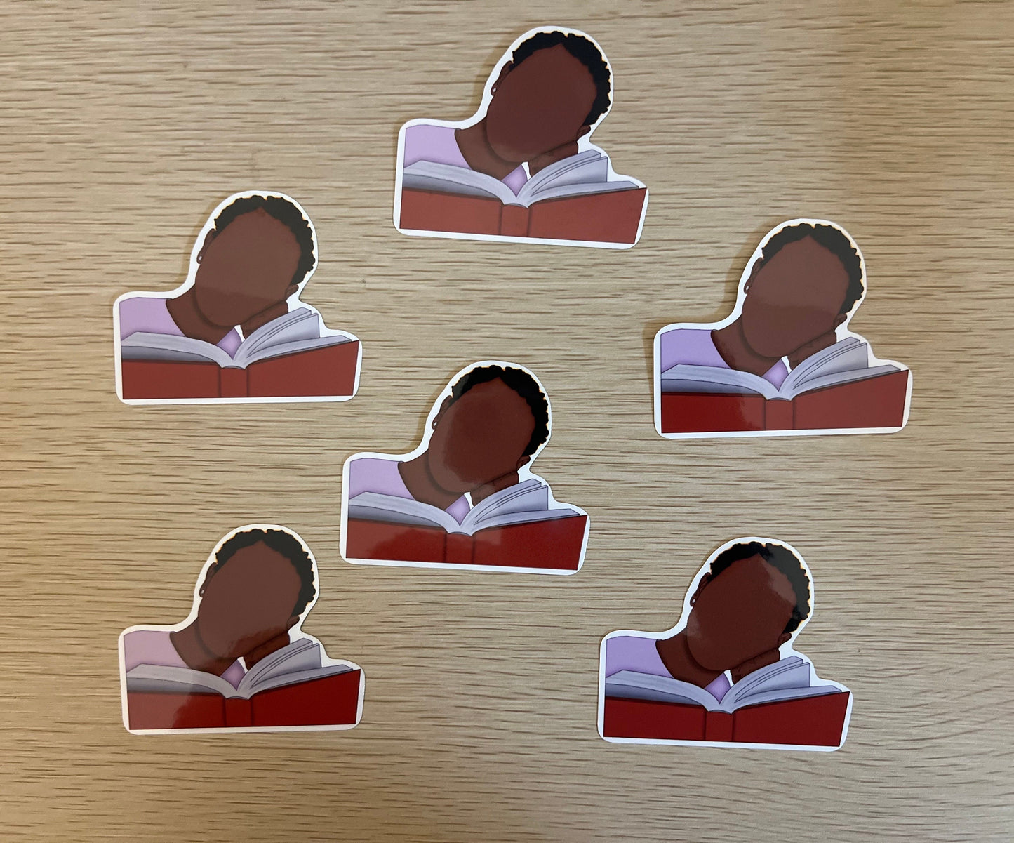 Reading Girl Sticker