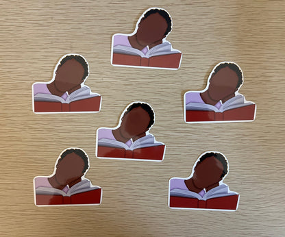 Reading Girl Sticker