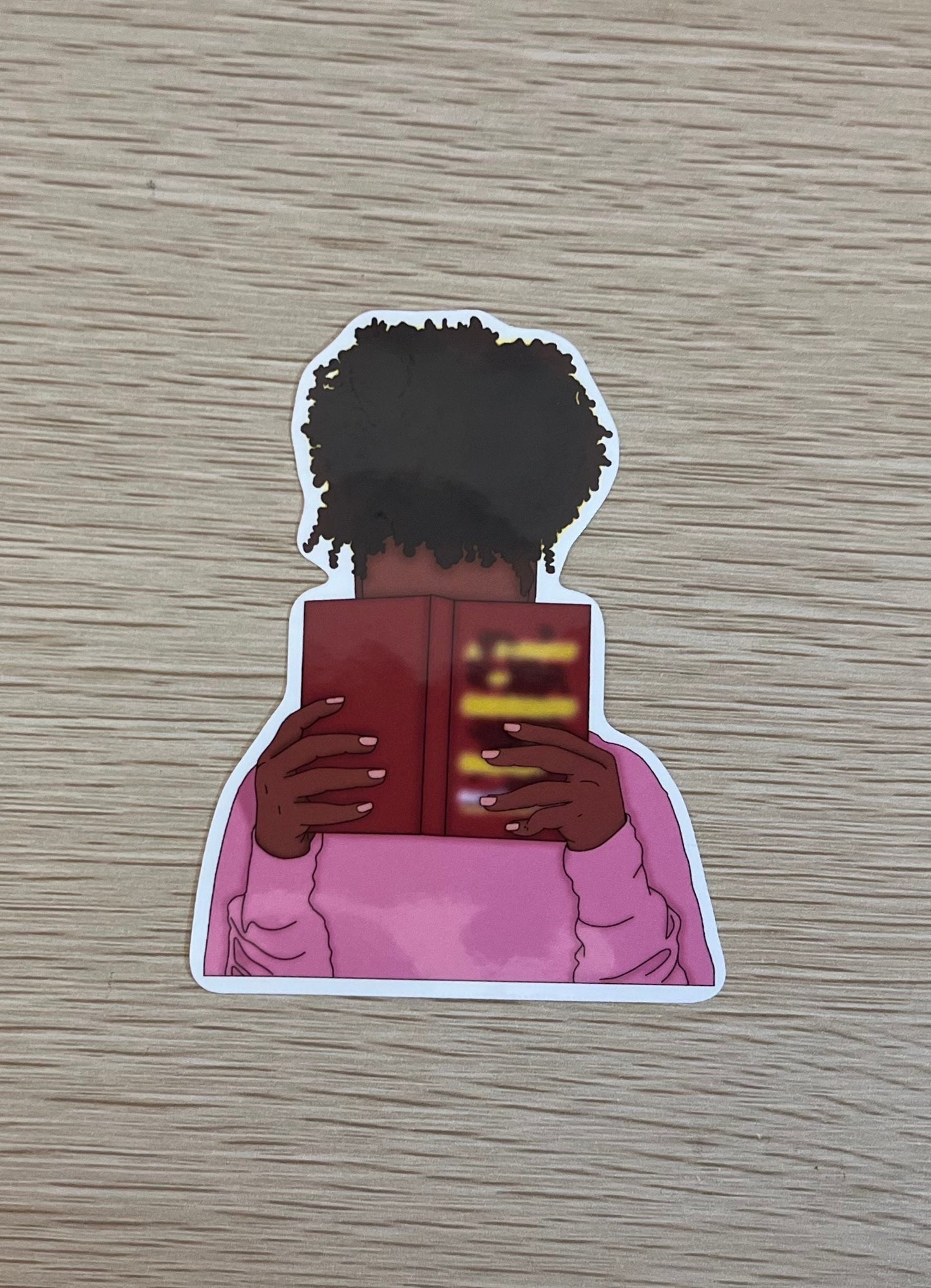 Girl Reading Book Sticker