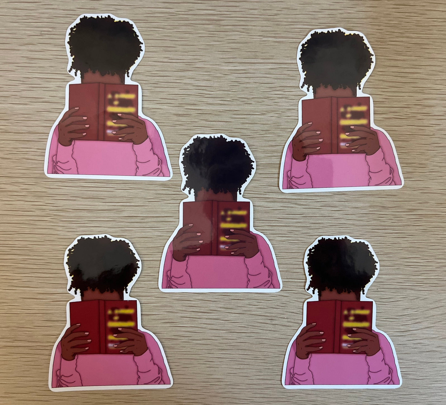 Girl Reading Book Sticker