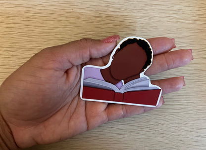 Reading Girl Sticker