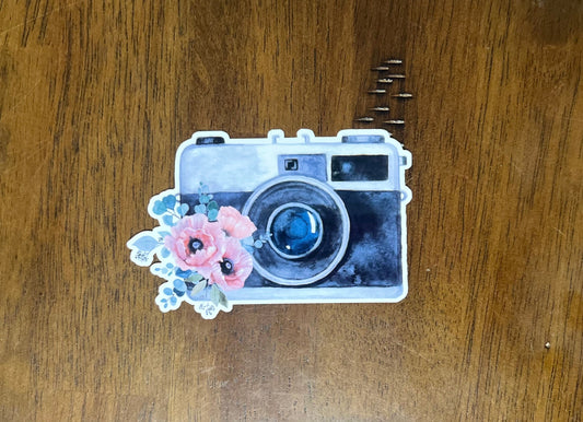 Floral Vintage Camera Sticker V2