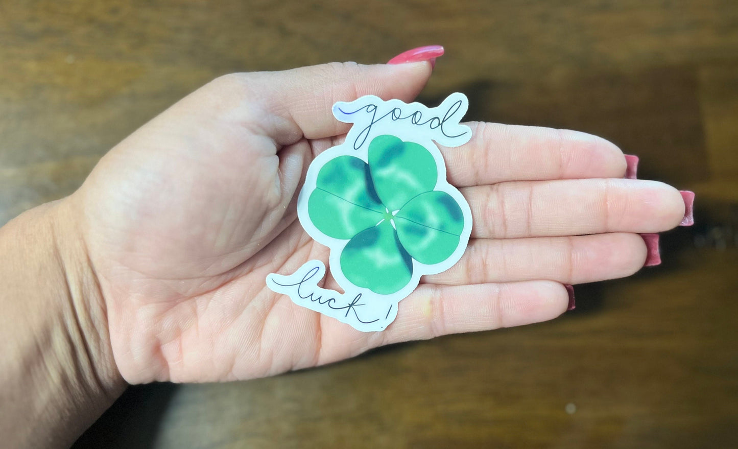 Holographic 4 Leaf Clover Good Luck Sticker