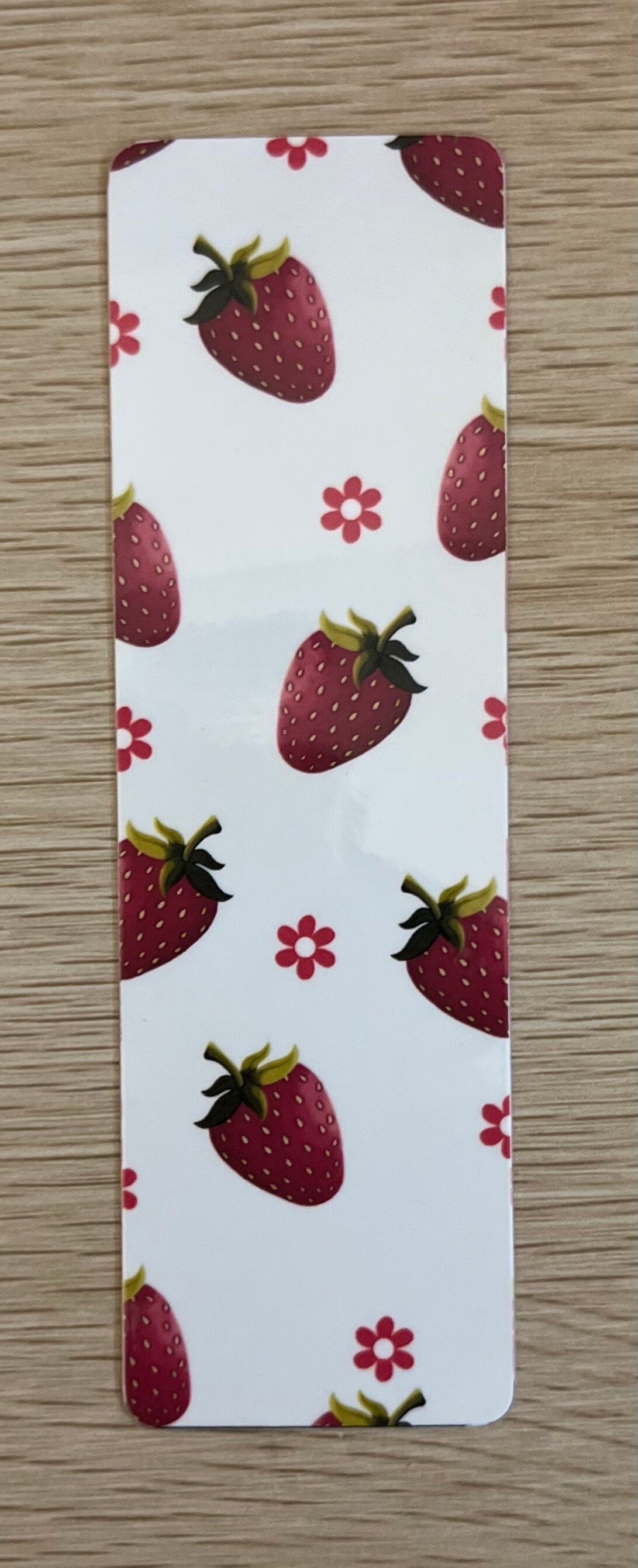 Floral Strawberry Bookmark