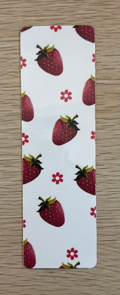 Floral Strawberry Bookmark