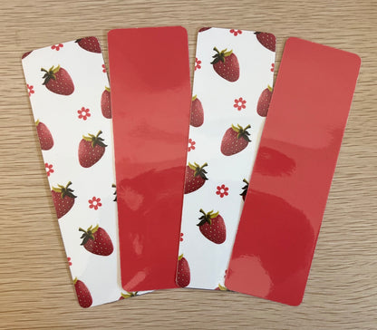 Floral Strawberry Bookmark