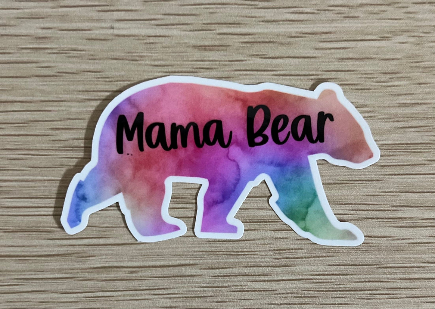 Mama Bear Watercolor Sticker