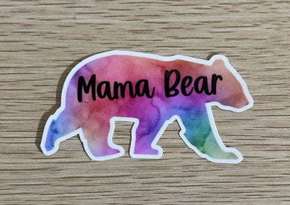 Mama Bear Watercolor Sticker